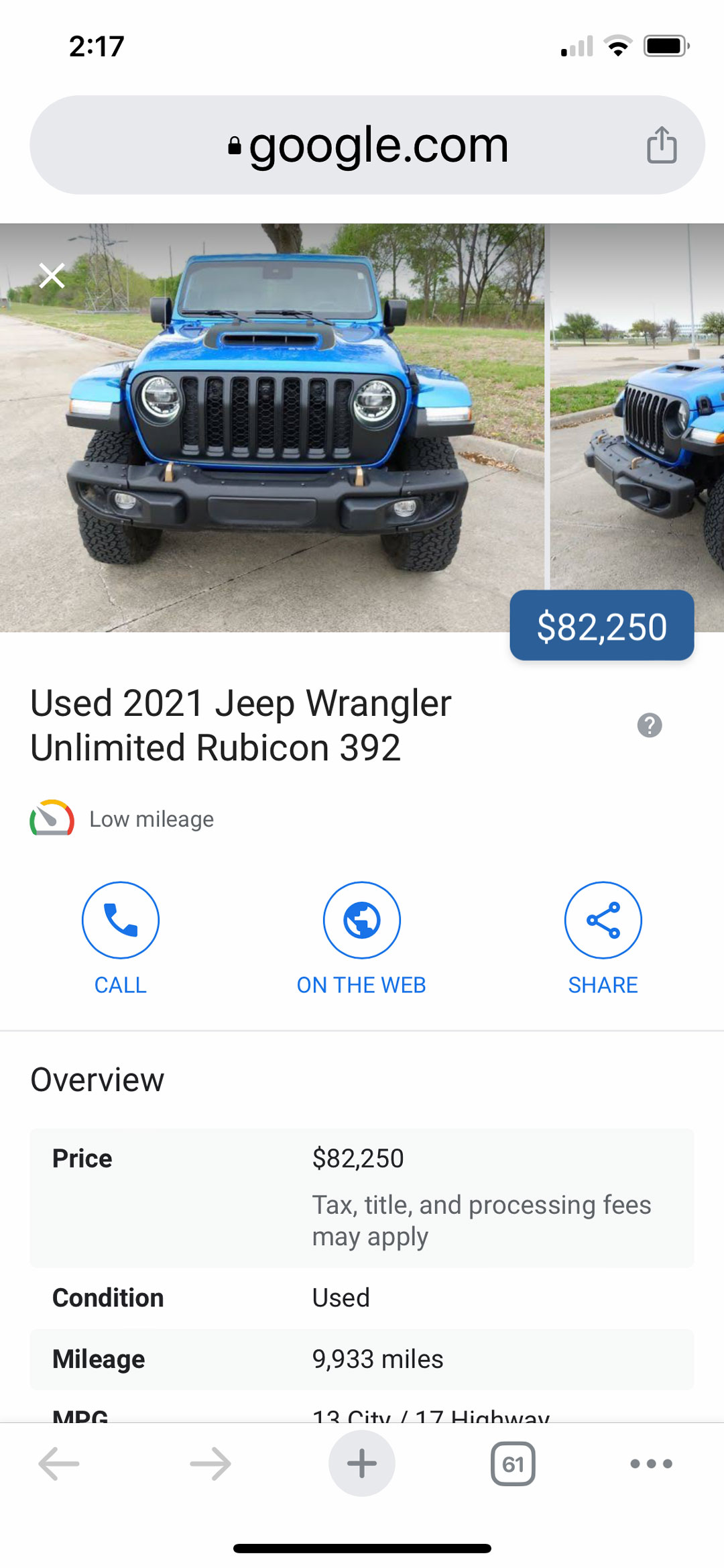Google Cars For Sale Details